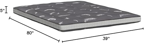 Miniatura 2 de YOSHOOT Colchón de futón extra grueso, colchón acolchado plegable japonés enrollable para dormir, plegable para acampar portátil Shikibuton, Plumas