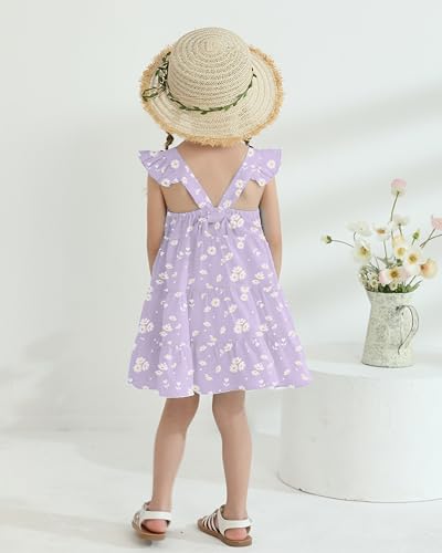 Toddler Girl Dress Summer Baby Girls Dresses 2025 Fly Sleeve Casual Floral Princess Toddler Dresses3