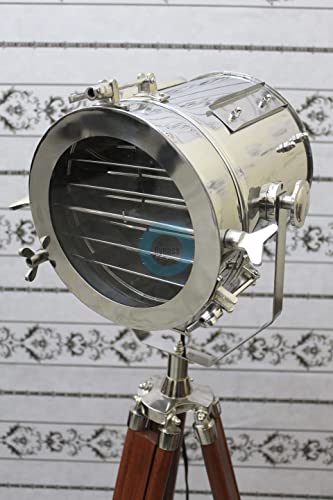 Rynass Spotlight Floor Lamp Tripod Stand Hollywood Floor Lamp For Living Room Bedroom, Vintage Spotlight Reading Lamp，Nautical Searchlight Floor Lamp For Office, Cinema, #TOP6