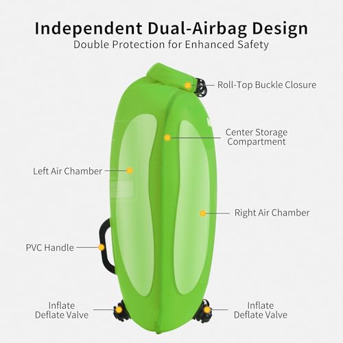 Image of Naturehike 18L Waterproof Dry bags-Roll Top Waterproof Swimming Buoy with Waterproof Phone Compartment, Outdoor Bags Keep Gear Dry for Hiking, Kayaking, Camping, Swimming, Boating(Green)