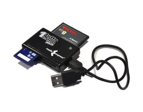 Media Express Lettore / Scrittore Memory Card Tutto in Uno USB 2.0, Legge Flash Card, Plug and Play