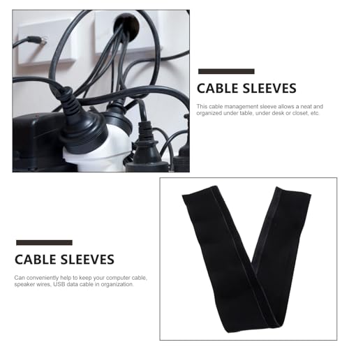 jojofuny Funda Organizadora de Cables y Gestión para Escritorio, Tubo de Protección Flexible de Neopreno, Negro, 1 Metro miniatura 6