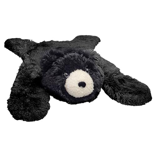 Image of HousexHeart Handmade Bear Rug - Cozy Woodland Nursery Decor for Newborns - Adorable Kids Rug - Soft & Cuddly Brown Bear Floor Throw - Big Lovey - Perfect New Born Baby Essential (Shadow Black)