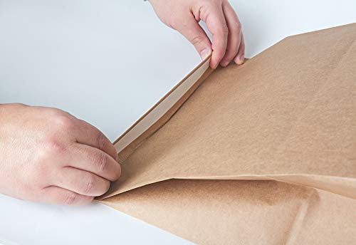 Kraft Braun Kraftpapiertüten ohne Henkel, Umweltfreundliches Papier, Sicherheitskleber, 22 x 11 x 28 cm, 90 gr, 50 Stück Paket