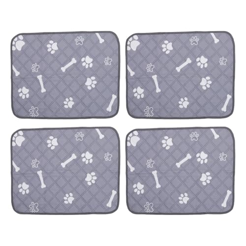 Veemoon Tapis d'entraînement pour Chiots 4 unités 30x40 cm, alèses absorbantes en Polyester lavables, Tapis Anti-Fuite épais pour Chiens, facilité de Nettoyage, idéal pour Transport et