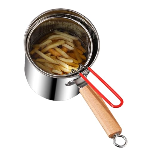 Seafood Fryer Pot with Strainer Basket - Tempura Pot for Cooking on Silver Stoves - Ideal for Kitchen Use - Image 9