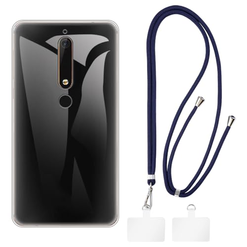 Shantime P[XƃNX{fBXgbvZbg Nokia 6.1 Ƃ̌݊ gуJo[ƋobNt\lbNXgbv2̃pb`t(NA + u[)