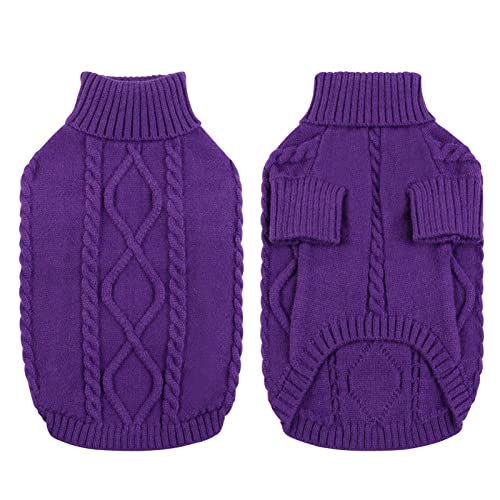 Queenmore Dachshund Jumper Small Knitting Dog Jumper Turtleneck Knitted Sweater Cat Jumper Dog Clothes Outfit For Dachshund Chihuahua Sausage Dog Bulldog Yorkie - Image 4