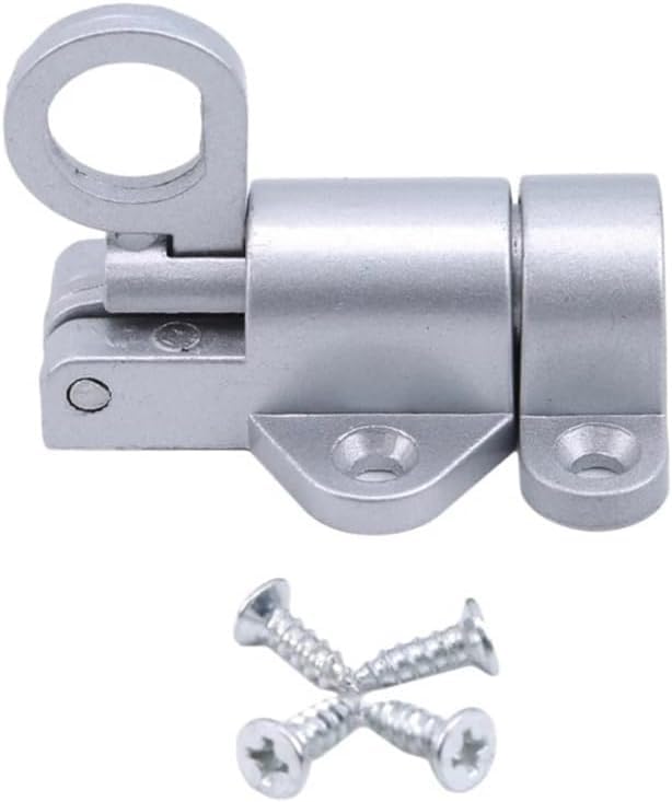 Goupille de loquet de porte et 2 boulons à ressort argent