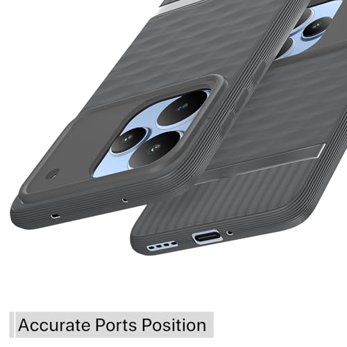 Image of Pikkme Back Cover for Realme P4 Pro 5G Camera Protection 3D Hexa Cube Design Silicone Protective Bumper Case (Grey)