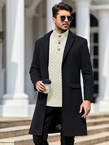 Bbalizko BZ3597BS1L Mens Stand Collar Pullover Sweater Cable Knitted Chunky Winter Fashion Buttons Twisted Thermal Sweaters White thumb #3