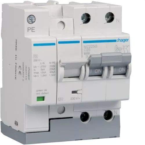 Protección combinada P+T, 2P, 6kA, 32A