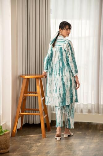 Image of LookMark Women's Printed Cotton Blend Straight Kurta Pant Set - Elegant Ethnic Wear Ensemble for Modern Women, Perfect for Any Occasion