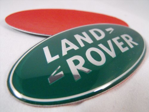Placa frontal/trasera para todoterreno (86 x 43 mm), diseño con logotipo de Land Rover, color verde