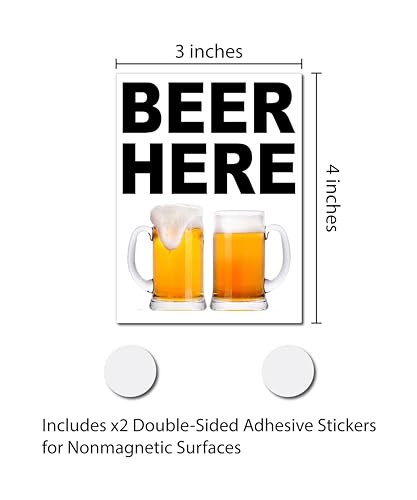Imán de nevera divertido con diseño de cervezas 4x3 pulg miniatura 7