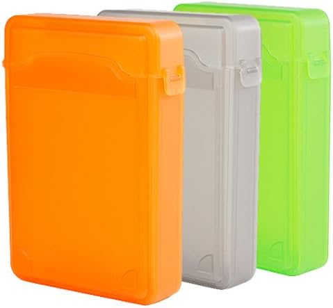 iKross 3 Colors Package - 3.5 Inch IDE/SATA HDD Storage Protection Boxes - Orange,Gray and Green