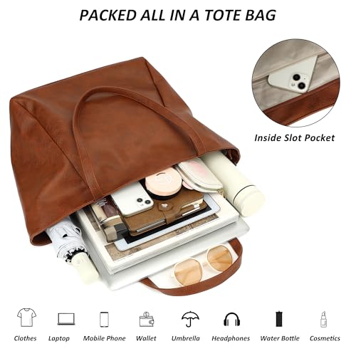Bolso Tote grande para mujer con cremallera miniatura 4