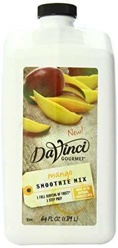 DaVinci Natural Fruit Smoothie Mix, Mango, 64 Ounce Bottle