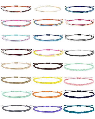 JELIEE 24 pulseras de verano para playa, surfista, pulseras de cuerda...