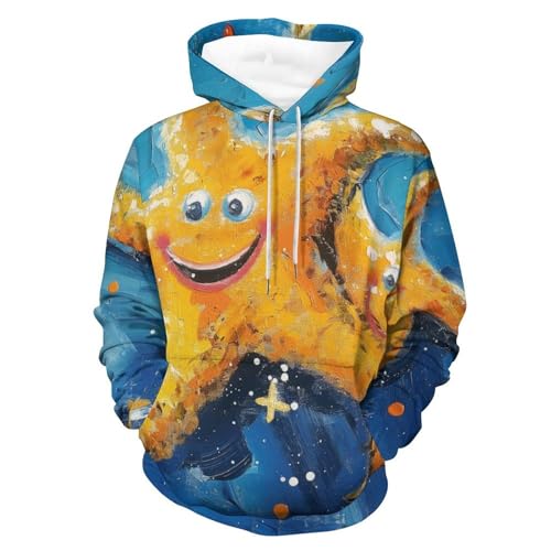 Hoodie étoile de mer jaune pour vos balades en bord de mer et soirées