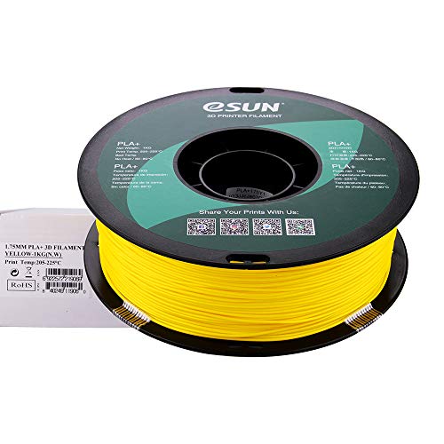 Esun Pla Pro (Pla+) 3D Printer Filament, Dimensional Accuracy +/- 0.03 Mm, 1Kg Spool, 1.75Mm, Yellow #TOP1