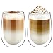 Glastal Szklanki Termiczne z Podwójną Ścianką, Szkło, 350 ml, 2 Sztuki