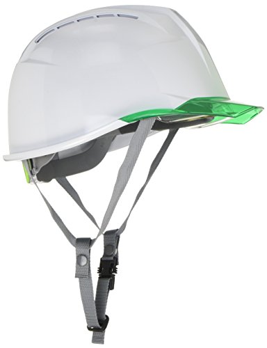 DICプラスチック ヘルメット AA11EVO-CSW 通気孔・透明ひさし・保護シールド面・スチロールライナー付 白/グリーン AA11-CSW-HA6E2-A11-WH-GR