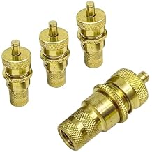 4Pack Tire Deflator 6-30 PSI Adjustable Tire Deflator Valve Brass Kit for Car, Truck, Motorcycle, and ATV Tires Accessories