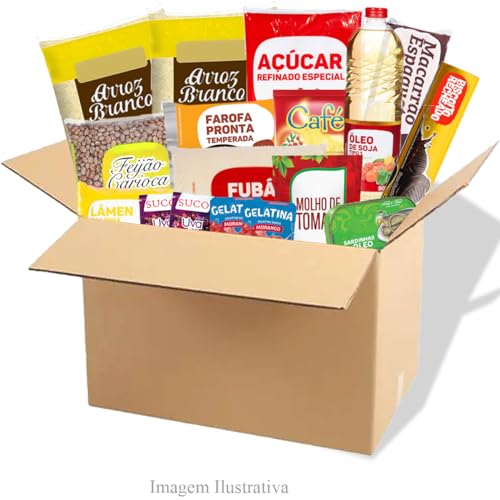 Super Cesta Básica Completa Alimentos Essenciais - 17 Itens