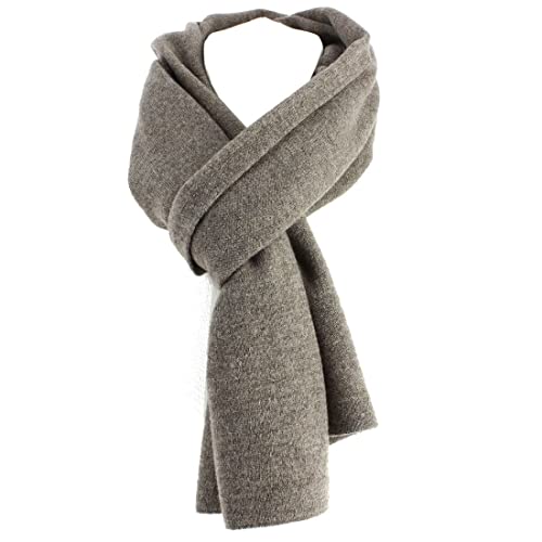 Écharpe QUEENSLAND Tony & Paul en pure laine gris taupe fabriquée en Italie
