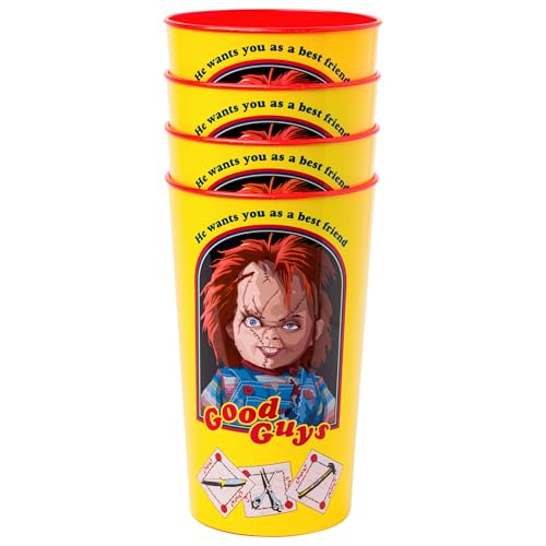 Comparison: Good Guys Best Microwave 10 Silver Buffalo Chucky He Wants You As a Best Friend “Good Guys” 4 Pack Plastic Cup Set, 22 Ounces