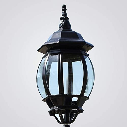 Farola exterior de aluminio resistente al agua con cristal Victoria y base E27 5