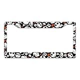 GENANY Nightmare Skeleton License Plate Frame License Plate Frames, Horror Car License Plate Cover Fits Standard US Vehicles, Horror Car Accessories, Personalised Car Decorations for Women Men