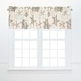 C&F Home Amber Sands Valance Set of 2 Nautical Coastal Sea Life Beach Cotton Curtains for Window Liv