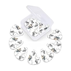 Lot de 12 médiators aquarelle sans couture avec nid pour guitare acoustique, électrique, basse - Les Beatles, Paul McCartney, John Lennon, RIngo Starr, George Harrison Lot de 12 médiators aquarelle sans couture avec nid pour guitare acoustique, électrique, basse – Image 6