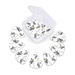 Lot de 12 médiators aquarelle sans couture avec nid pour guitare acoustique, électrique, basse - Les Beatles, Paul McCartney, John Lennon, RIngo Starr, George Harrison Lot de 12 médiators aquarelle sans couture avec nid pour guitare acoustique, électrique, basse – Image 6