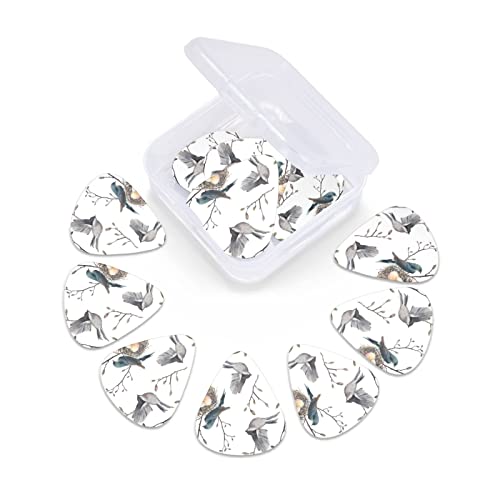 Lot de 12 médiators aquarelle sans couture avec nid pour guitare acoustique, électrique, basse - Les Beatles, Paul McCartney, John Lennon, RIngo Starr, George Harrison Lot de 12 médiators aquarelle sans couture avec nid pour guitare acoustique, électrique, basse – Image 7