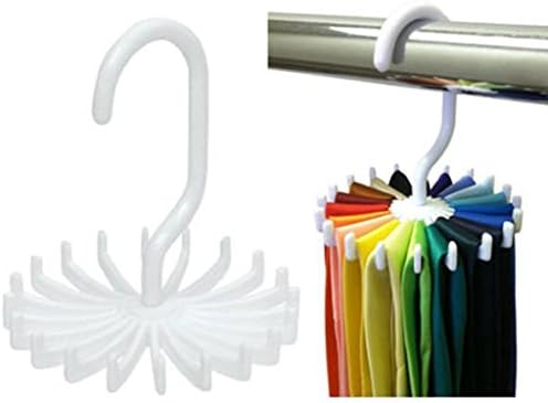 Yonger 360 Degree Rotating Twirl Tie Rack Adjustable Tie Belt Scarf Hanger Holder Hook Ties Scarf for Closet Organizer Storage