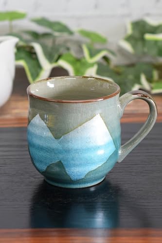 和座の蔵 おしゃれ コーヒーマグ 九谷焼 マグカップ 釉彩 水色 陶器 高級 ブランド 食器 日本製 誕生日プレゼント 還暦祝い 古希祝い 喜寿祝い 米寿祝い ギフト