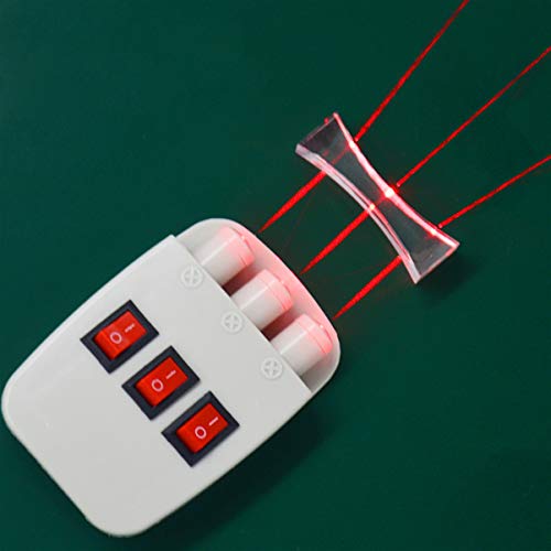 NUOBESTY Conjunto de Lentes de Vidro 2 Unidades de Ensino de Física de Prisma de Espectro de Lente C