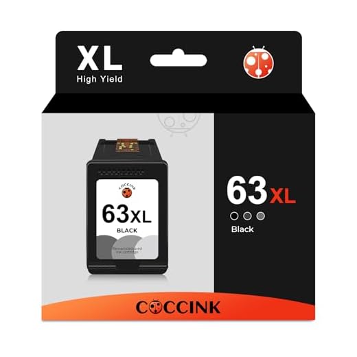 COCCINK 63XL Ink Cartridge Replacement for HP 63 XL for Officejet 3830 4650 4652 5200 5222 5252 5258 Envy 4520 4512 Deskjet 1112 2132 3630 Printer High Yield (1 Black)