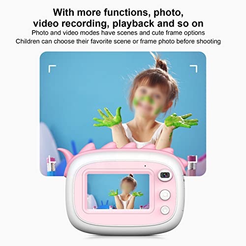 Câmera de impressão instantânea para crianças, câmera infantil de desenho animado para meninas, câme
