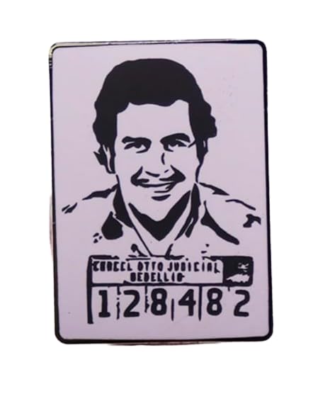 Pablo Escobar Mugshot Smile Smiling Arrest Medellin Cartel 1.2' Enamel Pin Badge