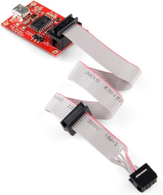 Pocket AVR Programmer, ATtiny2313 with USBtiny firmware preloaded Supports ATmega168/328 and Many Others. Two Status LEDs, Both 10-pin and 6-pin Targets Supported (Cable Included)