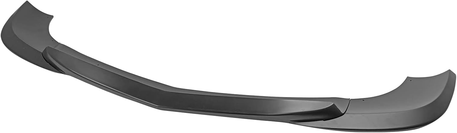 IKON MOTORSPORTS, Front Bumper Lip Compatible with 2012-2014 Mercedes-Benz W204 C Class C180 C200 C250 C300 C350 Models Only, Unpainted Black ABS Plastic GH Style Front Lip Chin Spoiler, 2013