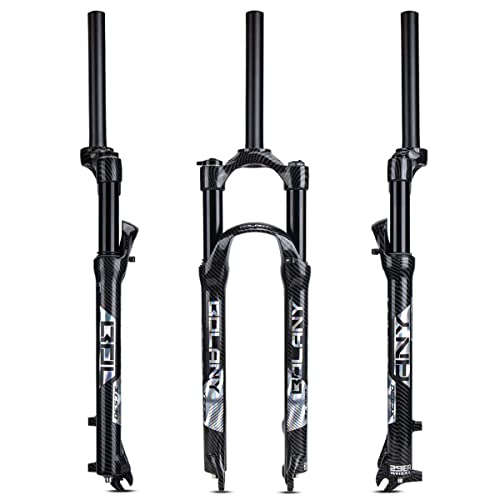 HANHJ Horquilla De Aire para Bicicleta MTB 27,5/29"Viaje 100mm, Patrón De Magnesio + Carbono Freno Disco Choque Ultraligero con Ajuste Rebote,Direct Control Shoulder control-29 Inches Cover