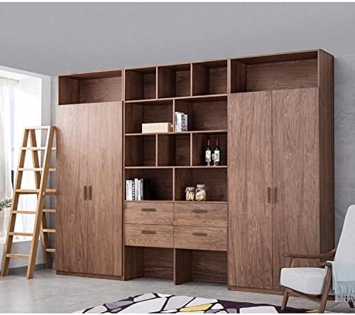 Miniatura 4 de Cajón de 5.9 pulgadas5.906 in, manijas sólidas de nogal para armario de cocina, armario de cocina, manija con tornillo, 12 unidades