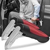 NINEMAX Einstiegshilfe Auto Senioren, Ausstiegshilfe Auto für Ältere Menschen, Haltegriff Autogriff Zum Aussteigen Mobilitätshilfe Grip Helfer, 2 Stück(Rot)