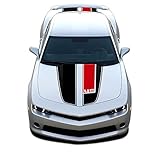 Charminghorse Rally Racing Hood and Trunk Stripes Graphics Kit Vinyl Decal Wrap Sticker for...