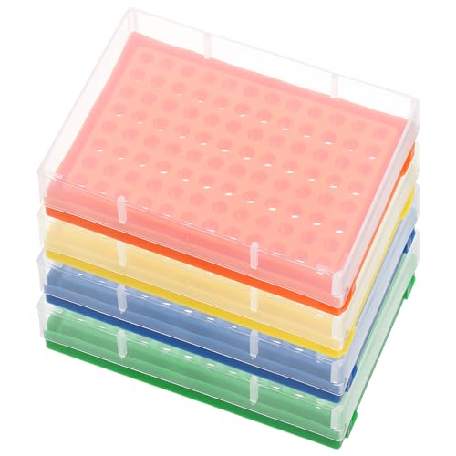 Support PCR 96 puits jaune pour tubes de centrifugeuse et biologie